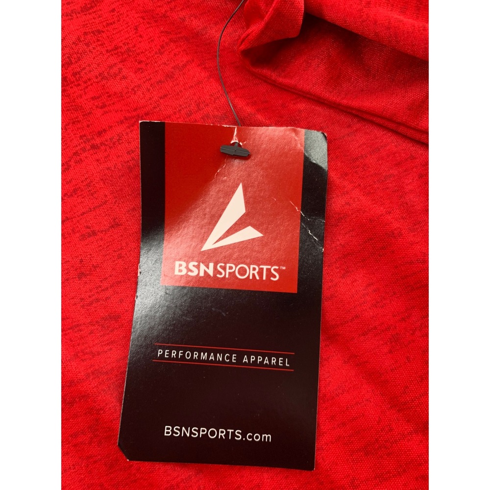 Womens Red Ridgemont Wolf Logo 1/4‎ Zip Performance Pullover Athletic Shirt - Picture 7 of 9